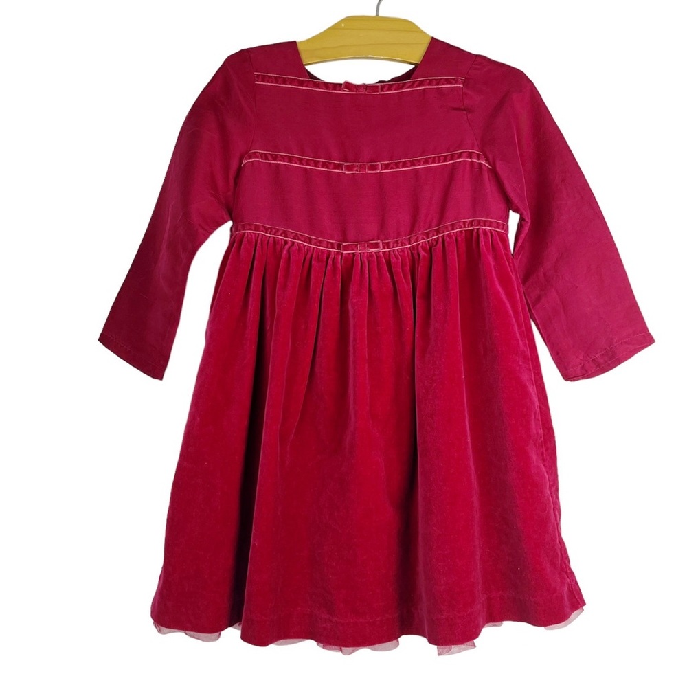 Gymboree Vintage Holiday Magic Velvet Dress Size 4